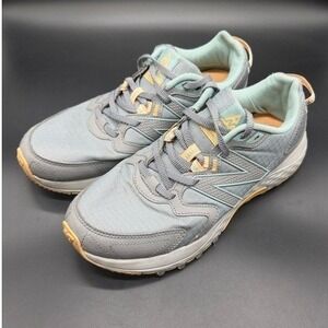 New Balance 410v7 Trail Running Shoes Womens 10 Grey Blue Orange WT410MG7